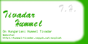 tivadar hummel business card